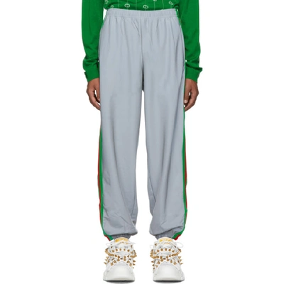 Shop Gucci Silver Reflective Loose Lounge Pants In 1300 Silver