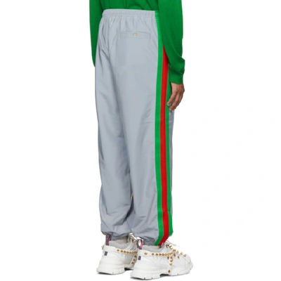 Shop Gucci Silver Reflective Loose Lounge Pants In 1300 Silver