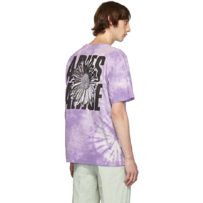 Shop Aries Purple I-d Edition Tie-dye Flower T-shirt In Purpple