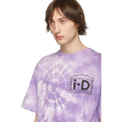 Shop Aries Purple I-d Edition Tie-dye Flower T-shirt In Purpple