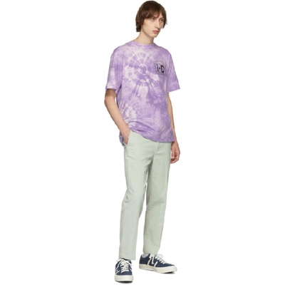 Shop Aries Purple I-d Edition Tie-dye Flower T-shirt In Purpple