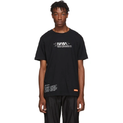 Shop Heron Preston Black Regular Manual T-shirt In 1001 Blkwht