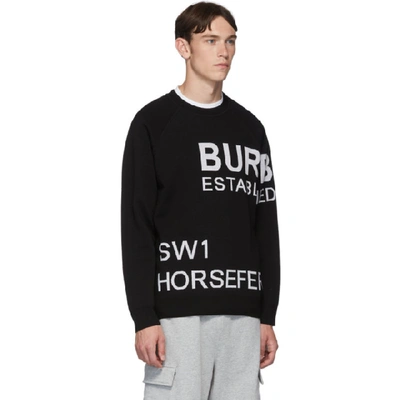 Shop Burberry Black Lawton Jumper