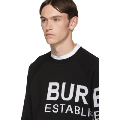 Shop Burberry Black Lawton Sweater