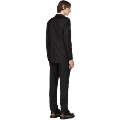 Shop Burberry Black Wool Classic Suit