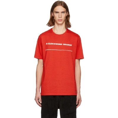 Shop Undercover Red A Clockwork Orange Print T-shirt