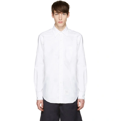 Shop Thom Browne White Oxford Classic Shirt In 100 White