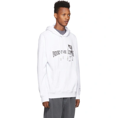 X Undercover Skeleton And Apple Reversable Hoodie In White