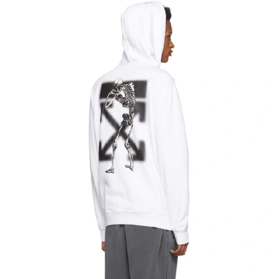 X Undercover Skeleton And Apple Reversable Hoodie In White