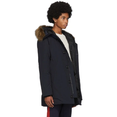 Shop Moncler Navy Pola Giubbotto Jacket In 742