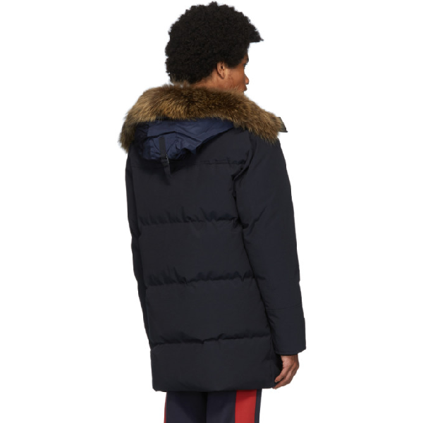 Moncler Pola Hooded Parka Coat In Blue | ModeSens