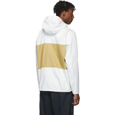 Shop Nike White And Yellow Acg Packable Rain Jacket In 010 Summit