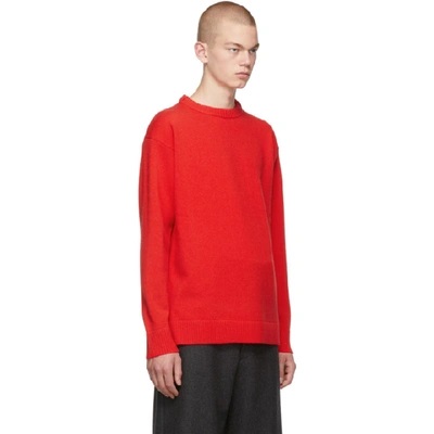 Shop Loewe Red Anagram Sweater In 7100 Red