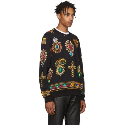 Shop Versace Black Jewel Sweatshirt In A72w Nermul