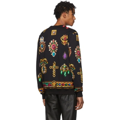 Shop Versace Black Jewel Sweatshirt In A72w Nermul