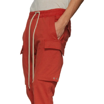 Shop Rick Owens Red Cargo Jogger Pants In 133 Red