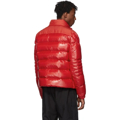 Shop Moncler Red Down Bruel Jacket In 455 Red
