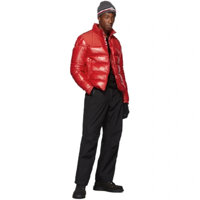 Shop Moncler Red Down Bruel Jacket In 455 Red