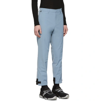 Shop Prada Blue Techno Trousers