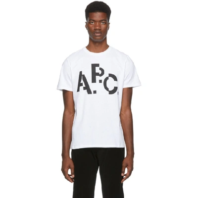 Shop Apc A.p.c. White Decale T-shirt