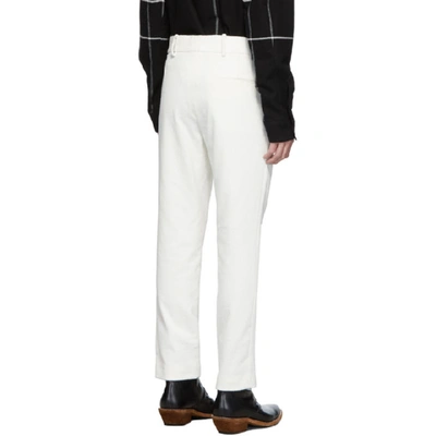 Shop Haider Ackermann White Corduroy Classic Trousers In Docker Whit