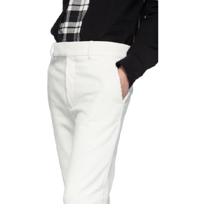 Shop Haider Ackermann White Corduroy Classic Trousers In Docker Whit