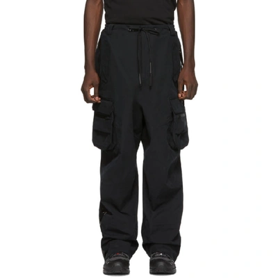 Shop Raf Simons Black Templa Edition Loose Shell Cargo Pants In 00099 Black