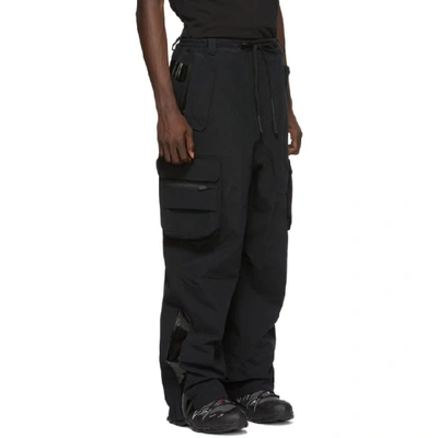 Shop Raf Simons Black Templa Edition Loose Shell Cargo Pants In 00099 Black