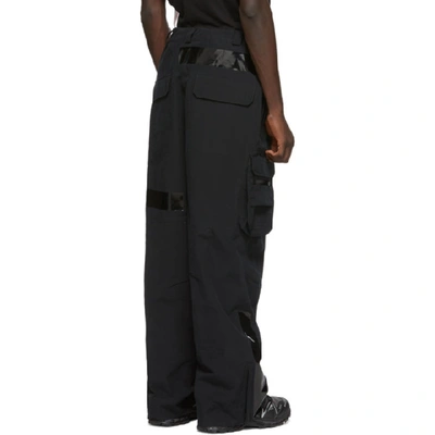 Shop Raf Simons Black Templa Edition Loose Shell Cargo Pants In 00099 Black