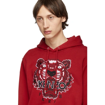 Shop Kenzo Red Tiger Hoodie