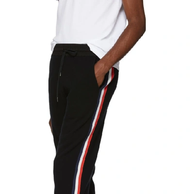 Shop Moncler Black Wool Lounge Pants In 77-999.blk