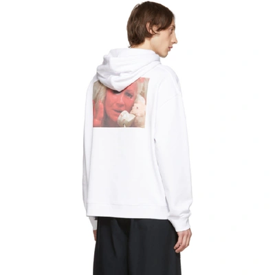 Shop Raf Simons White Xanthaphobic Hoodie In 00010 White