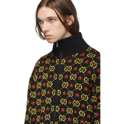 Shop Gucci Black Gg Star Sweater In 1082 Black