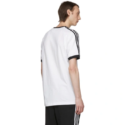 Shop Adidas Originals White 3-stripes T-shirt