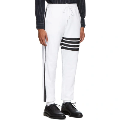 Shop Thom Browne White Classic Loopback 4-bar Suit In 100 White