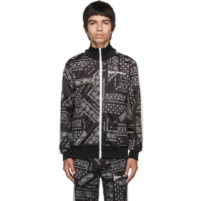 Shop Palm Angels Black Bandana Track Jacket