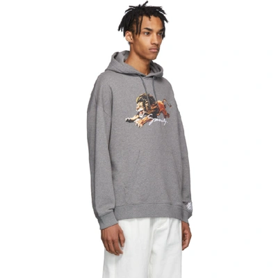 Shop Givenchy Grey Leo Hoodie In 055 Ltgryme