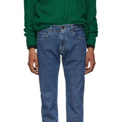 Shop Etro Blue New Slim Jeans In 202 Blue