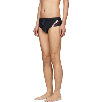 FENDI 黑色“FENDI MANIA”三角泳裤