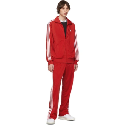 Shop Adidas Originals Red Firebird Track Jacket In Scarlet