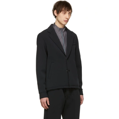 Fumito Ganryu Black Water-resistant Lapelled Coach Jacket In 2