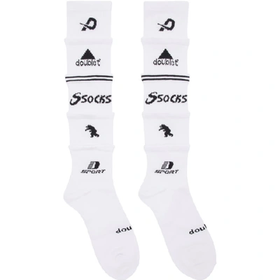 Shop Doublet White 5-layered Socks