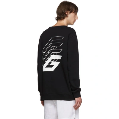 Shop Givenchy Black Homme Podium Sweatshirt In 001-black