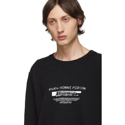 Shop Givenchy Black Homme Podium Sweatshirt In 001-black
