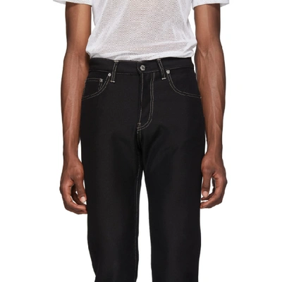 Shop Helmut Lang Black Masc Hi Straight Jeans In 001 Blk