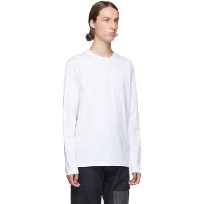 Shop Junya Watanabe White Jersey Long Sleeve T-shirt In 2 White
