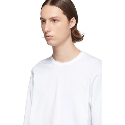 Shop Junya Watanabe White Jersey Long Sleeve T-shirt In 2 White