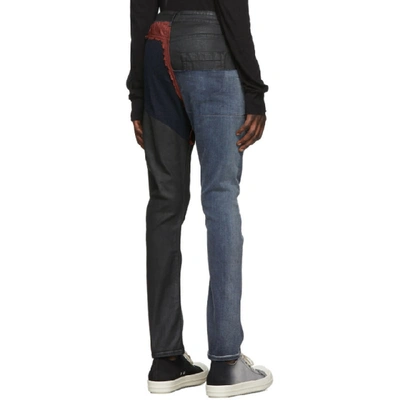 Shop Rick Owens Drkshdw Blue And Red Detroit Cut Jeans In 169903 Cher