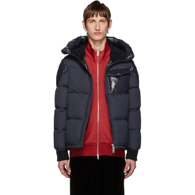 Shop Moncler Navy Down Eloy Jacket In 742 Navy