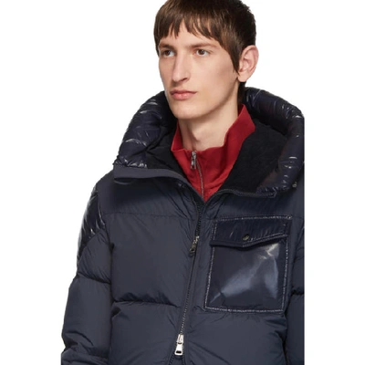 Shop Moncler Navy Down Eloy Jacket In 742 Navy